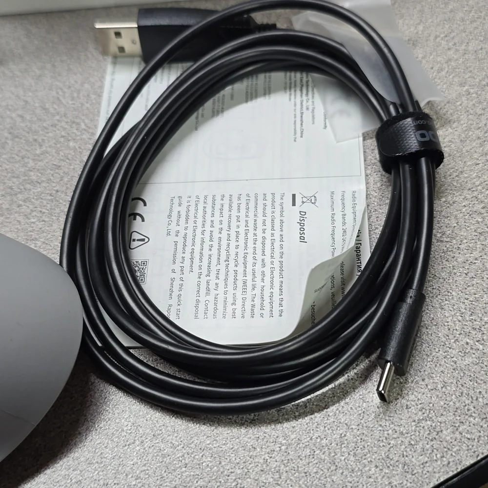 Silver Ergonomic Wireless Mouse with USB Connectivity